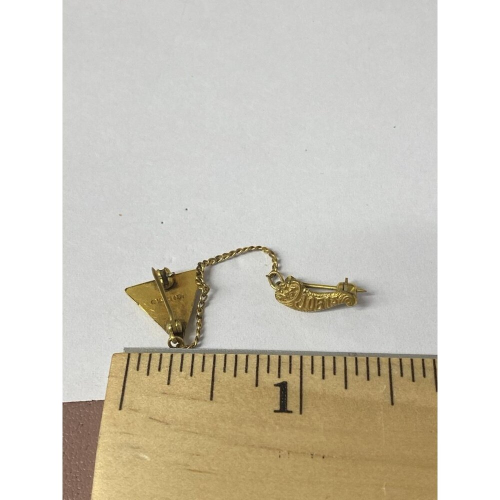 Masonic Job's Daughters Member Pin IYOB FILIAE Jobs Gold Filled - Picture 3 of 8